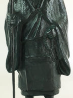 Japanese Bronze Buddhist Statue Vtg Figurine Monk Shinran-Shonin BD821