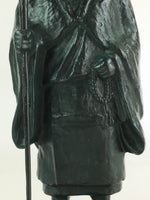 Japanese Bronze Buddhist Statue Vtg Figurine Monk Shinran-Shonin BD821