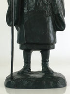 Japanese Bronze Buddhist Statue Vtg Figurine Monk Shinran-Shonin BD821