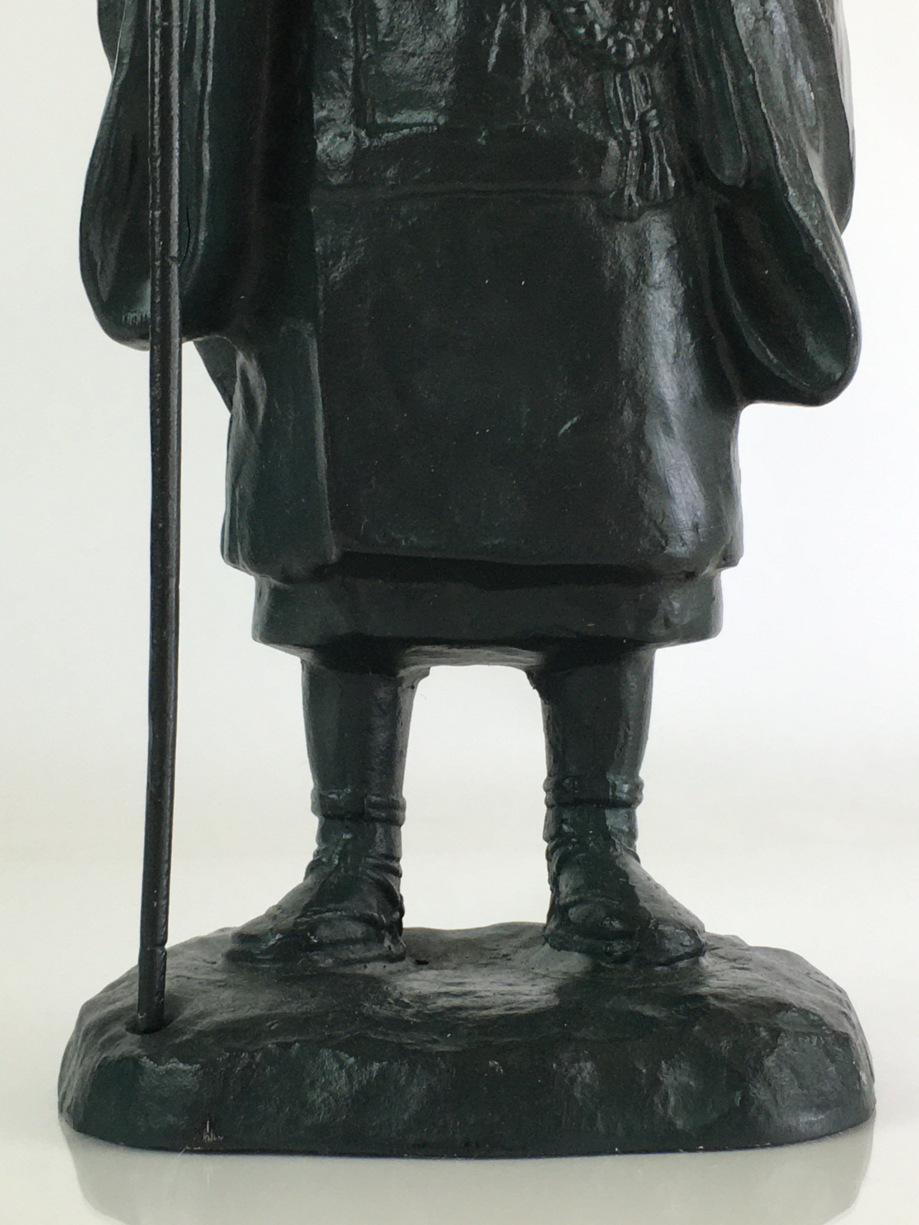Japanese Bronze Buddhist Statue Vtg Figurine Monk Shinran-Shonin BD821