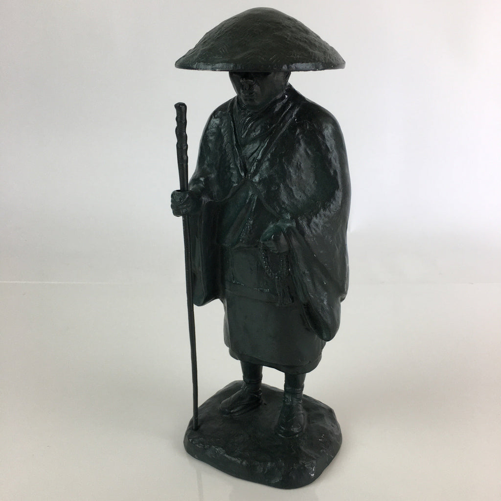 Japanese Bronze Buddhist Statue Vtg Figurine Monk Shinran-Shonin BD821