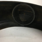 Japanese Bronze Flower Vase Vtg Crescent Moon Shape Black Ikebana Suiban FV942