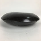 Japanese Bronze Flower Vase Vtg Crescent Moon Shape Black Ikebana Suiban FV942