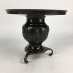 Japanese Bronze Flower Vase Vtg Usubata Ikebana Arrangement UB53