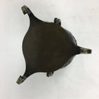 Japanese Bronze Flower Vase Vtg Usubata Ikebana Arrangement UB53