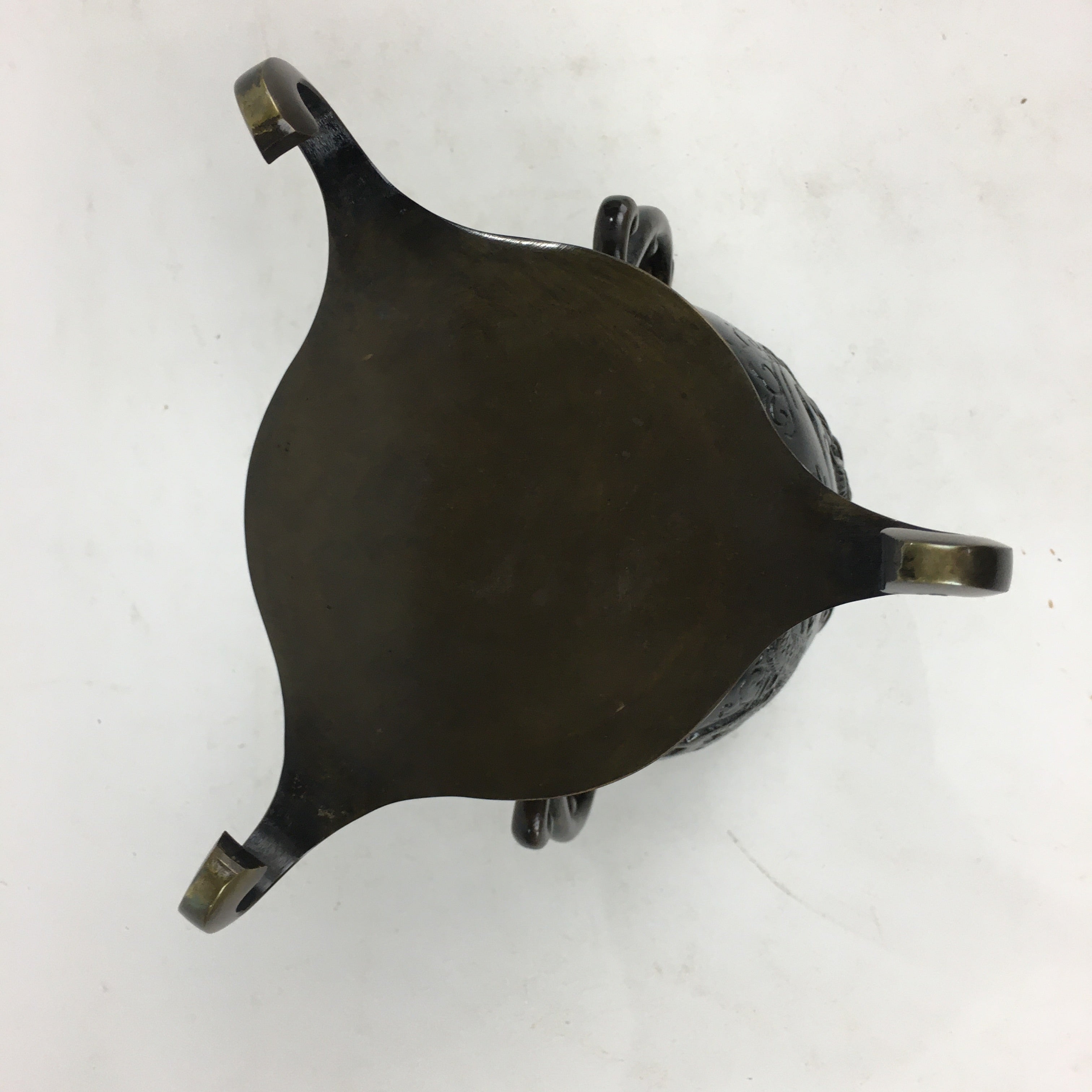 Japanese Bronze Flower Vase Vtg Usubata Ikebana Arrangement UB53