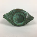 Japanese Bronze Flower Vase Vtg Vase Single Flower Vase Green Ikebana FV949