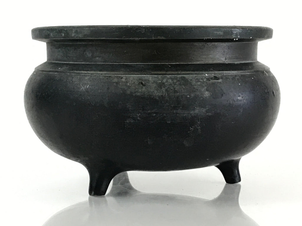 Japanese Bronze Incense Burner Koro Vtg Buddhist Alter Fitting Butsugu BU794