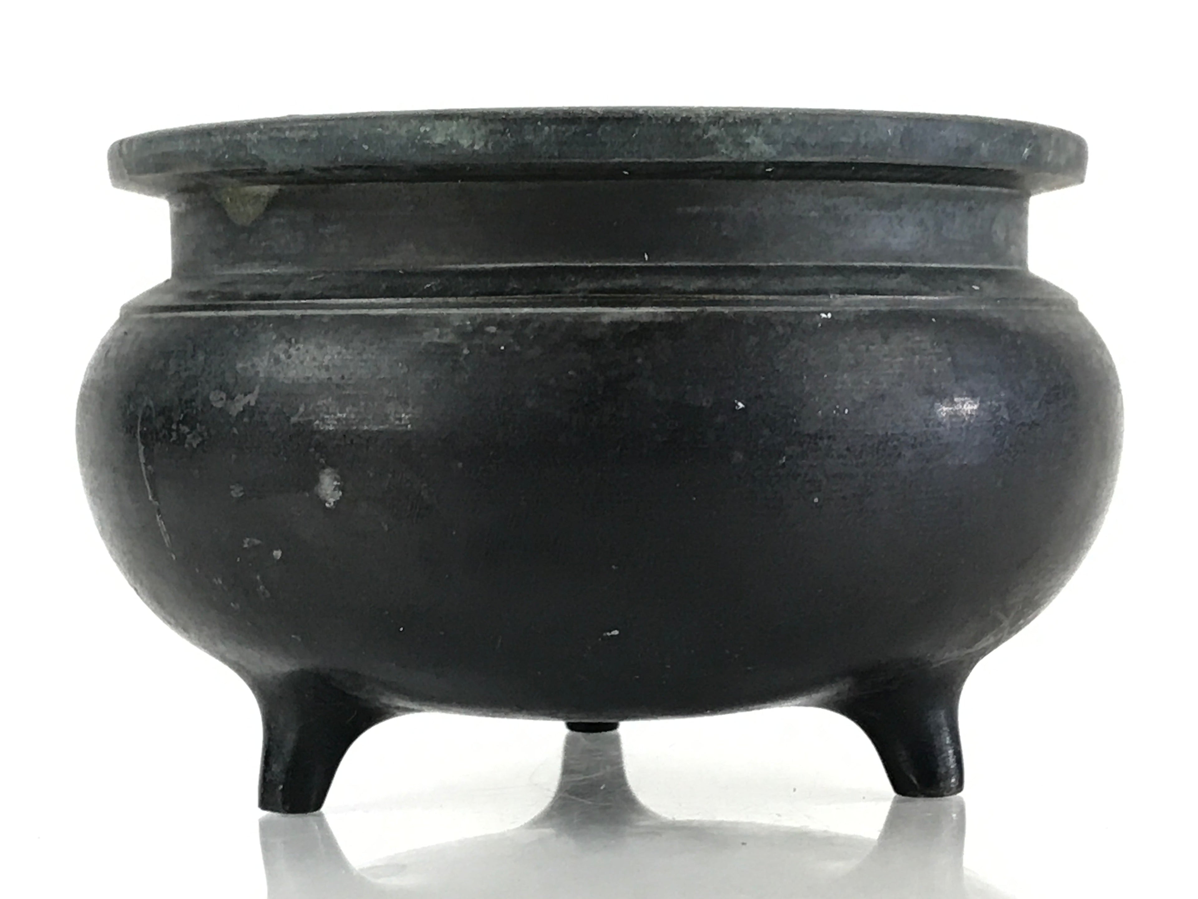 Japanese Bronze Incense Burner Koro Vtg Buddhist Alter Fitting Butsugu BU794