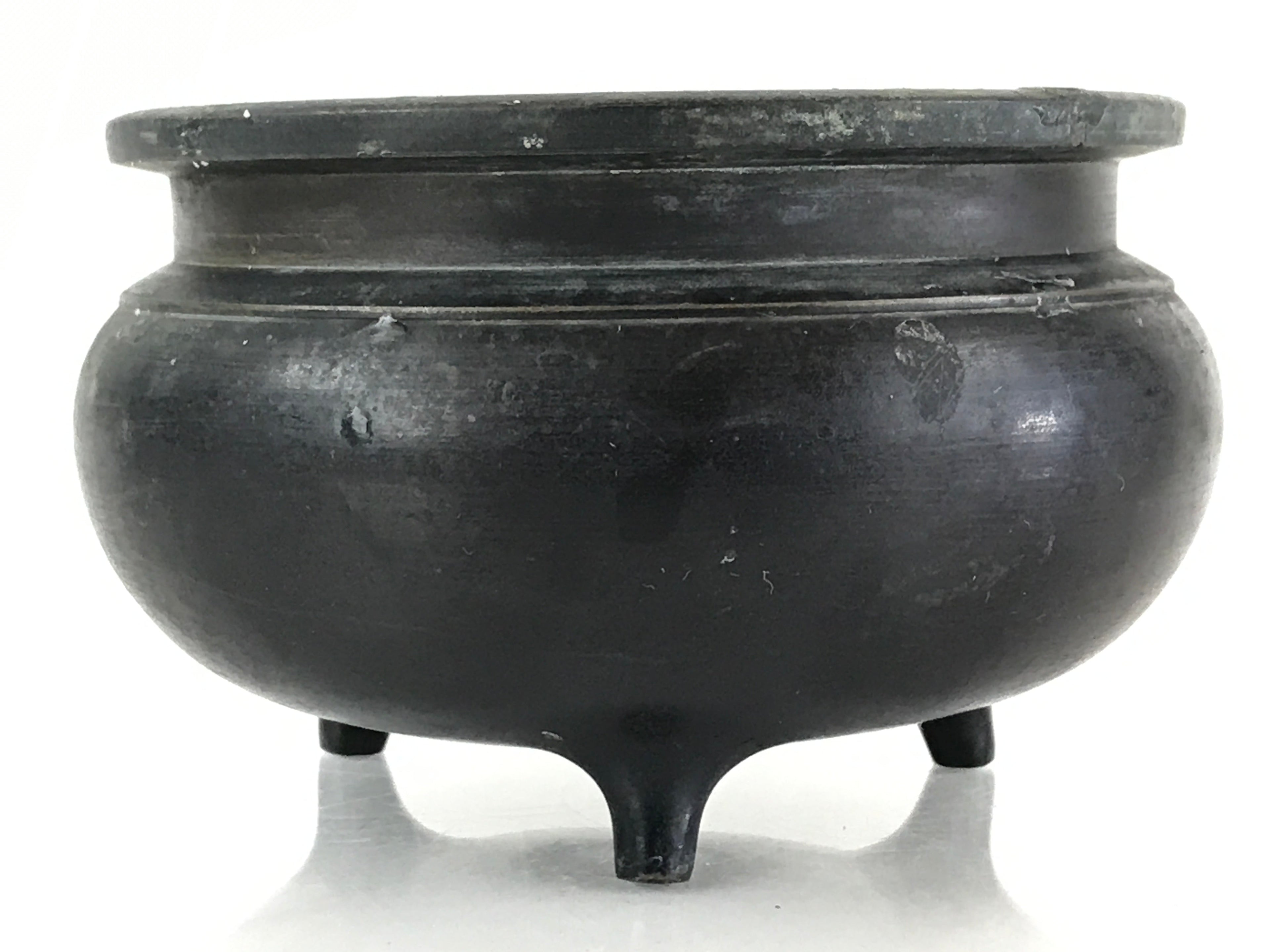 Japanese Bronze Incense Burner Koro Vtg Buddhist Alter Fitting Butsugu BU794
