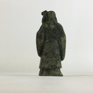 Japanese Bronze Small Figurine Vtg Fukurokuju 7 Lucky Gods Paper Weight JK315