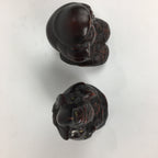 Japanese Bronze Statue Vtg 7 Lucky Gods Ebisu Daikokuten Wooden Box PX543