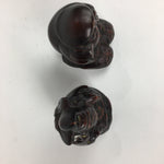 Japanese Bronze Statue Vtg 7 Lucky Gods Ebisu Daikokuten Wooden Box PX543