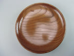 Japanese Brown Wooden Plate Vtg Kashiki Zelkova Tree Natural Grain LW780
