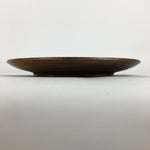 Japanese Brushed Lacquer Wooden Plate Vtg Round Natural Grain Brown UR692