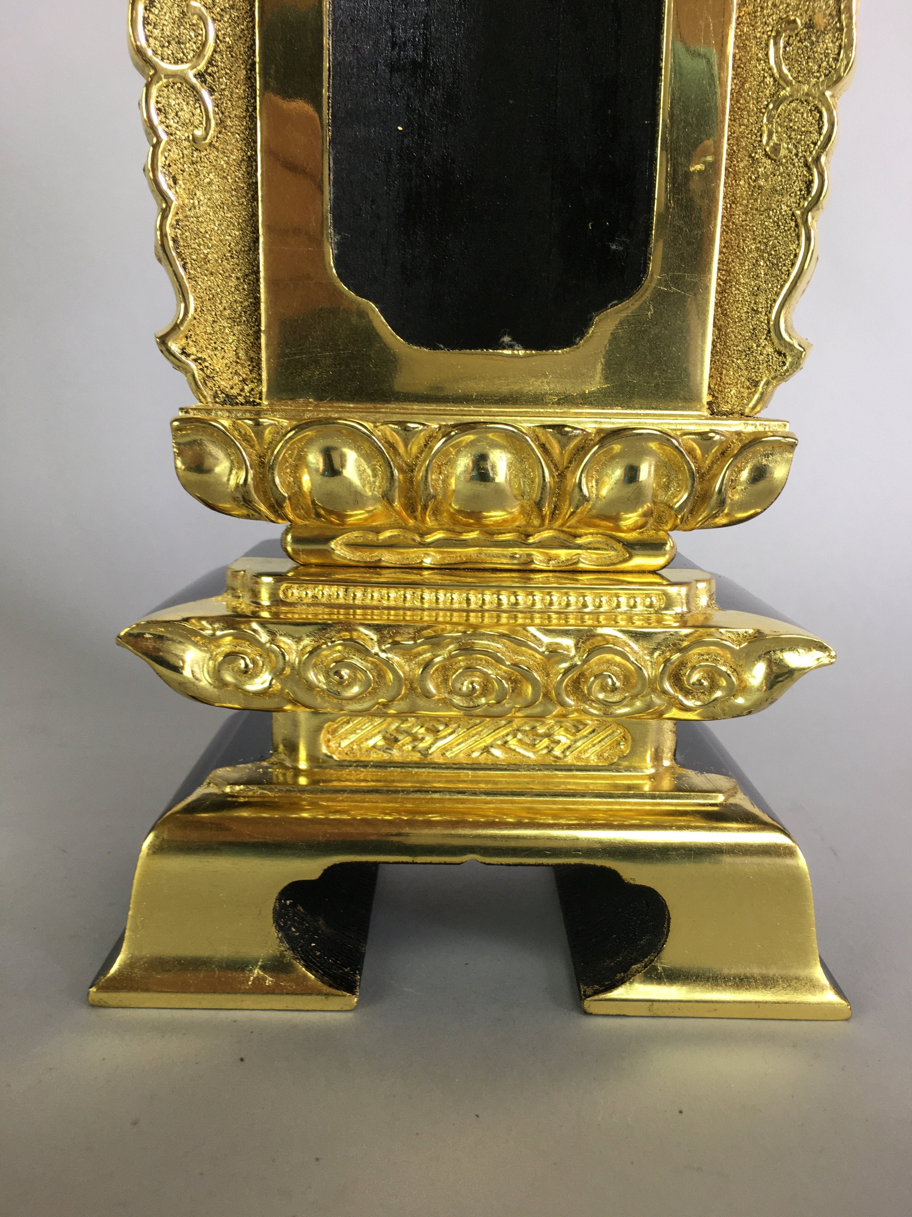 Japanese Buddhism Spiritual Tablet Buddhist Altar Vtg Wood Lacquer Ihai BU391
