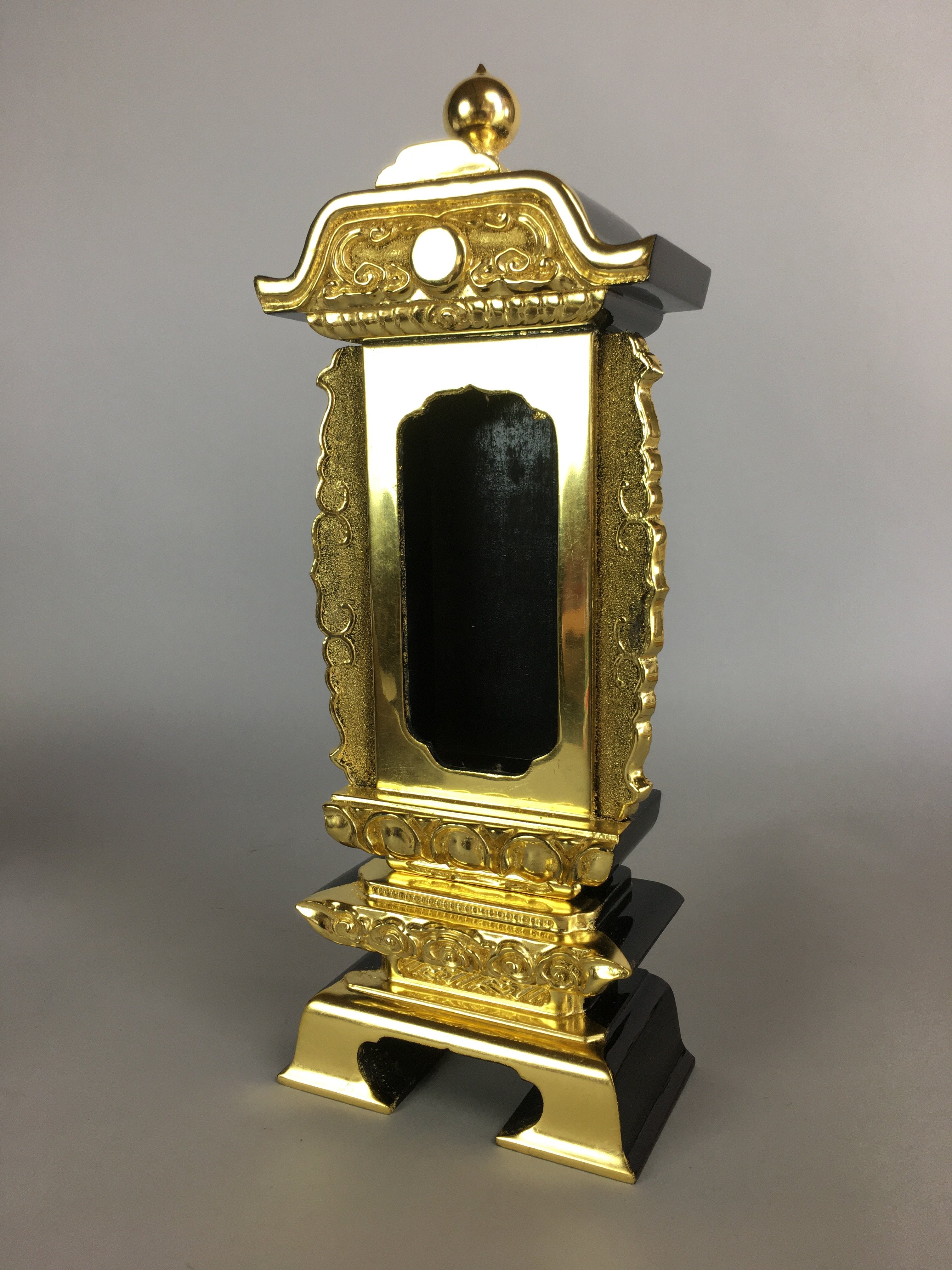 Japanese Buddhism Spiritual Tablet Buddhist Altar Vtg Wood Lacquer Ihai BU391