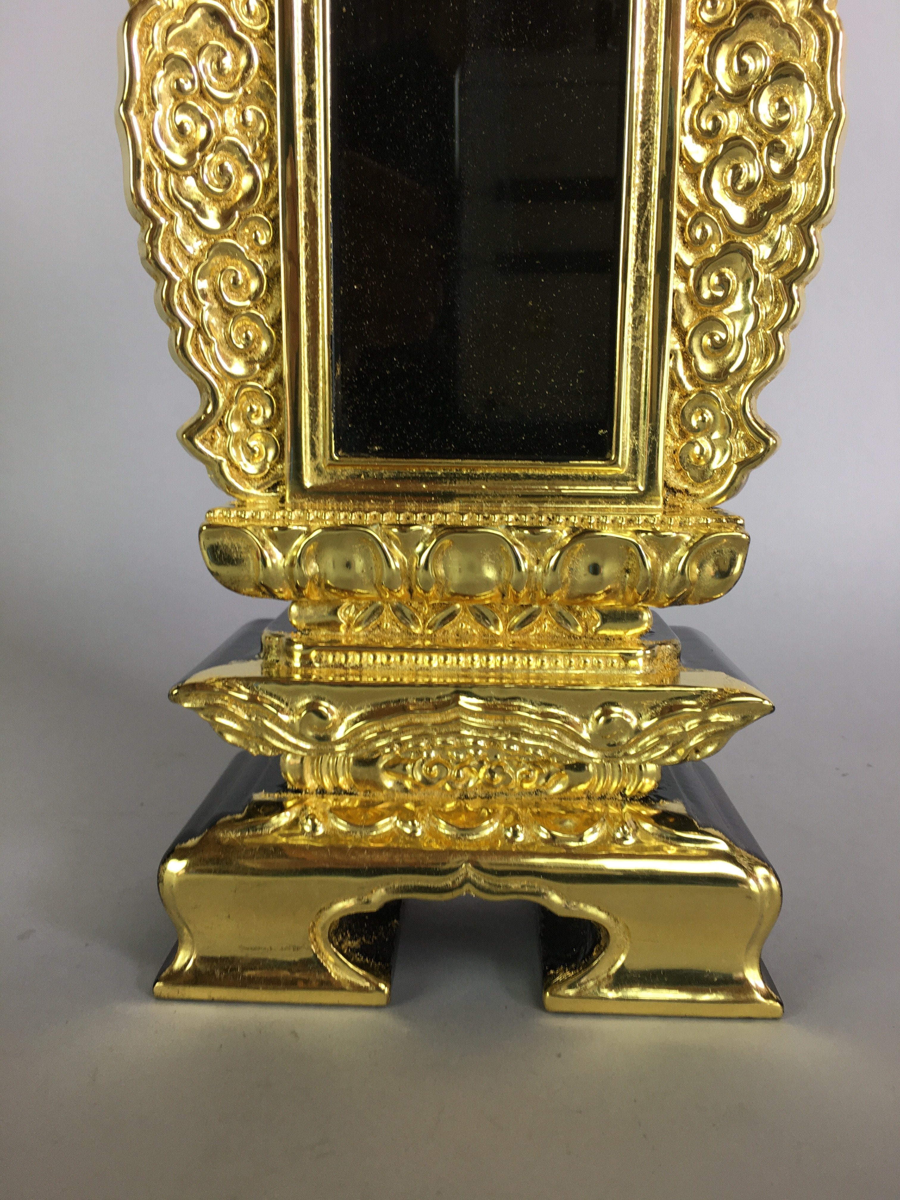 Japanese Buddhism Spiritual Tablet Buddhist Altar Vtg Wood Lacquer Ihai BU392