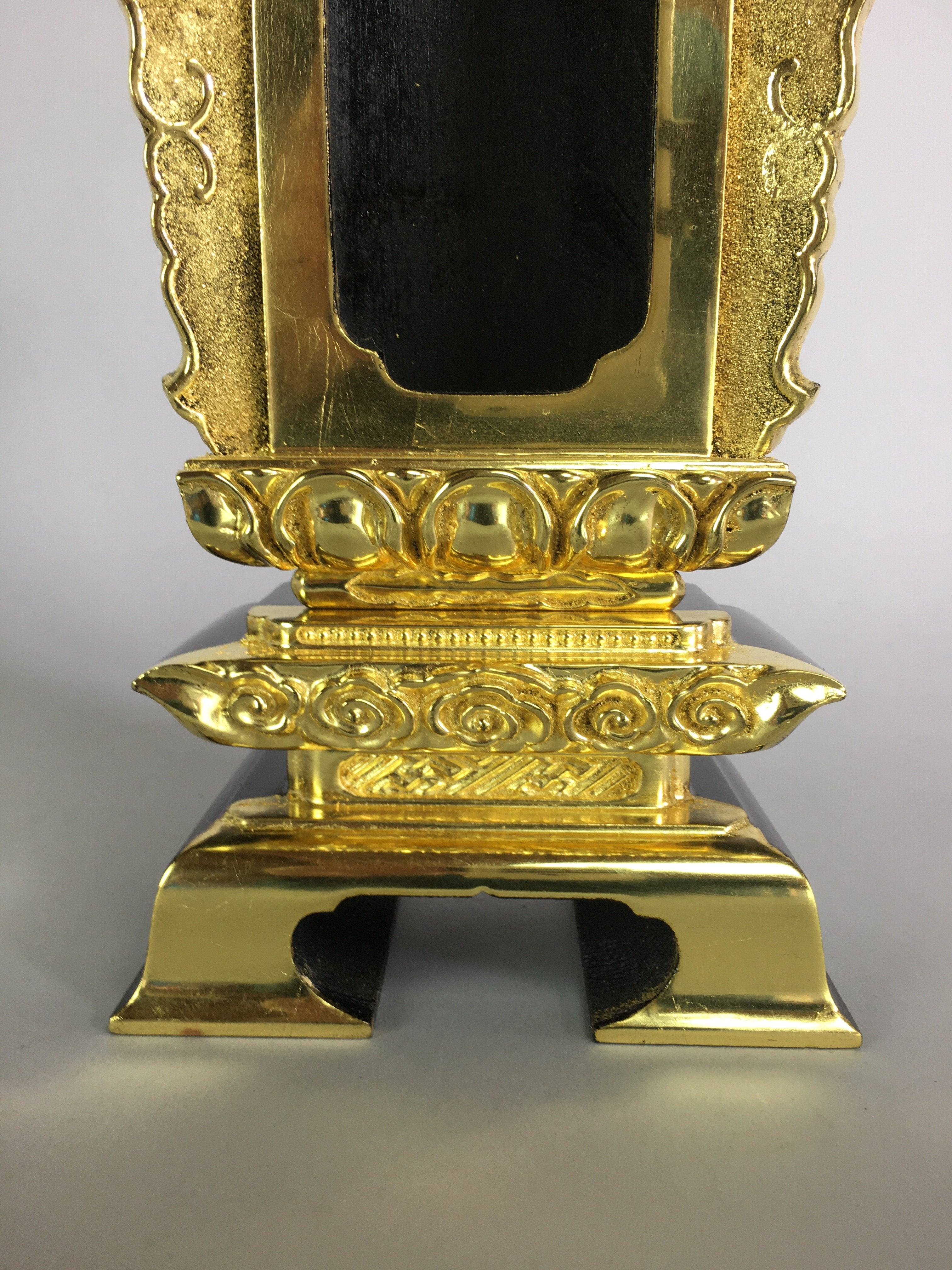 Japanese Buddhism Spiritual Tablet Buddhist Altar Vtg Wood Lacquer Ihai BU393