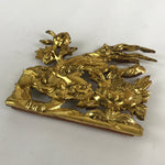 Japanese Buddhist Altar Decorative Part Vtg Spare Parts Golden Carved Shishi Lio