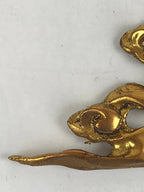 Japanese Buddhist Altar Decorative Part Vtg Spare Parts Golden Carved cloud BU87