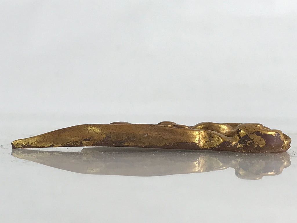 Japanese Buddhist Altar Decorative Part Vtg Spare Parts Golden Carved cloud BU87