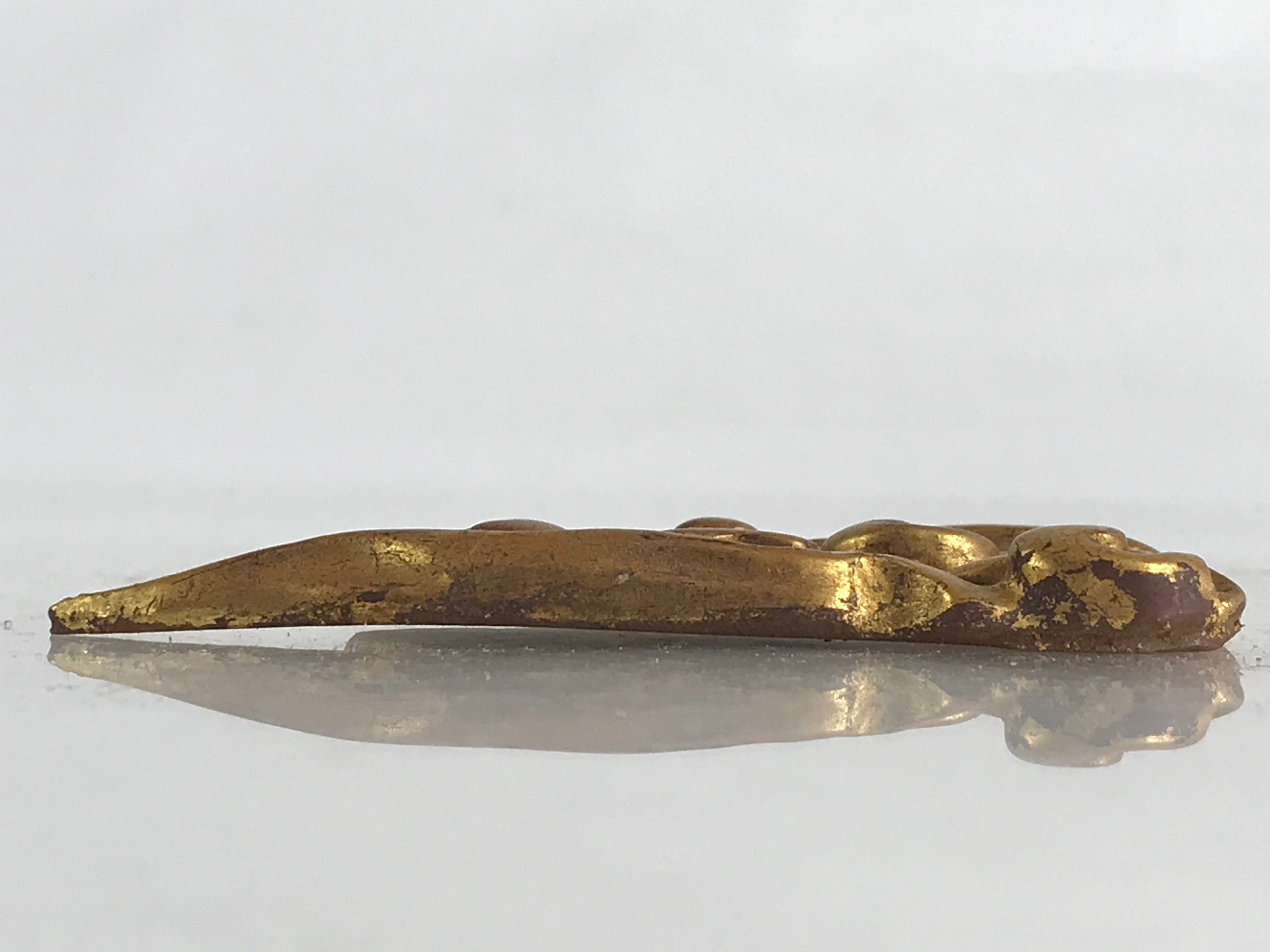 Japanese Buddhist Altar Decorative Part Vtg Spare Parts Golden Carved cloud BU87