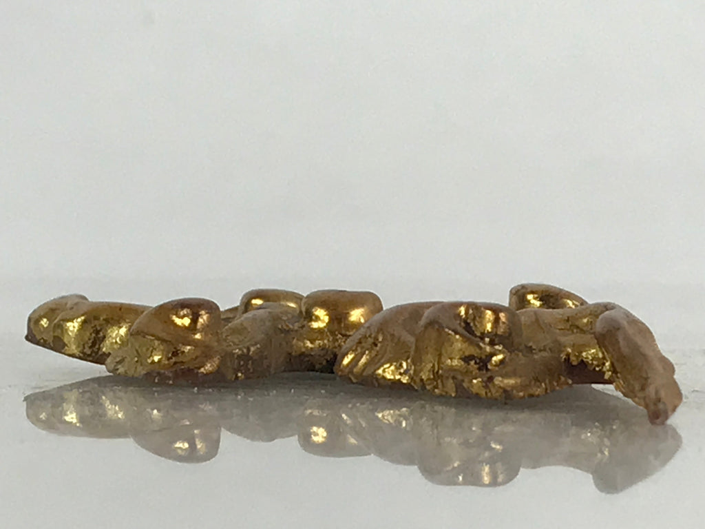 Japanese Buddhist Altar Decorative Part Vtg Spare Parts Golden Carved cloud BU87