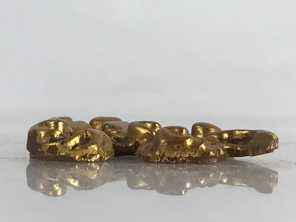 Japanese Buddhist Altar Decorative Part Vtg Spare Parts Golden Carved cloud BU87
