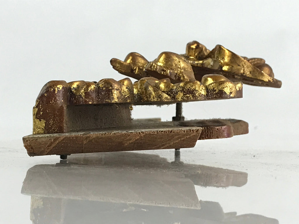 Japanese Buddhist Altar Decorative Part Vtg Spare Parts Golden Celestial Maiden