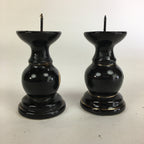 Japanese Buddhist Altar Fitting 2 pc Set Candle Stand Vtg Porcelain Shokudai BU5