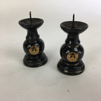 Japanese Buddhist Altar Fitting 2 pc Set Candle Stand Vtg Porcelain Shokudai BU5