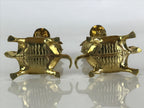 Japanese Buddhist Altar Fitting 2pc Candle Stands Brass Shokudai Butsudan BU826