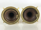 Japanese Buddhist Altar Fitting 2pc Flower Vase Stand Brass Gold Hanatate BU828