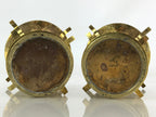 Japanese Buddhist Altar Fitting 2pc Flower Vase Stand Brass Gold Hanatate BU828