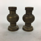Japanese Buddhist Altar Fitting 2pc Flower Vase Stand Vtg Brass Butsudan BU563