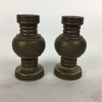 Japanese Buddhist Altar Fitting 2pc Flower Vase Stand Vtg Brass Butsudan BU563