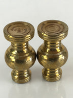 Japanese Buddhist Altar Fitting 2pc Flower Vase Stand Vtg Brass Butsudan BU833