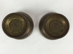 Japanese Buddhist Altar Fitting 2pc Pair Vtg Rice Offering Cup Brass BU689