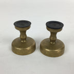 Japanese Buddhist Altar Fitting 2pc Pair Vtg Rice Offering Cup Brass Butsudan BU