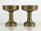 Japanese Buddhist Altar Fitting 2pc Set Rice Offering Cup Vtg Buppanki Butsugu B