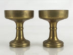 Japanese Buddhist Altar Fitting 2pc Set Rice Offering Cup Vtg Buppanki Butsugu B