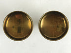 Japanese Buddhist Altar Fitting 2pc Set Rice Offering Cup Vtg Buppanki Butsugu B