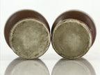 Japanese Buddhist Altar Fitting 2pc Set Vtg Golden Rice Offering Cup BU773