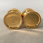 Japanese Buddhist Altar Fitting 2pc Vtg Flower Vase Stand Brass Butsudan BU367