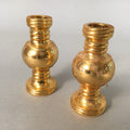 Japanese Buddhist Altar Fitting 2pc Vtg Flower Vase Stand Brass Butsudan BU367