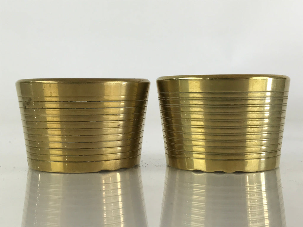 Japanese Buddhist Altar Fitting Brass 2pc Incense Burner Vtg Koro Gold Cup BU832