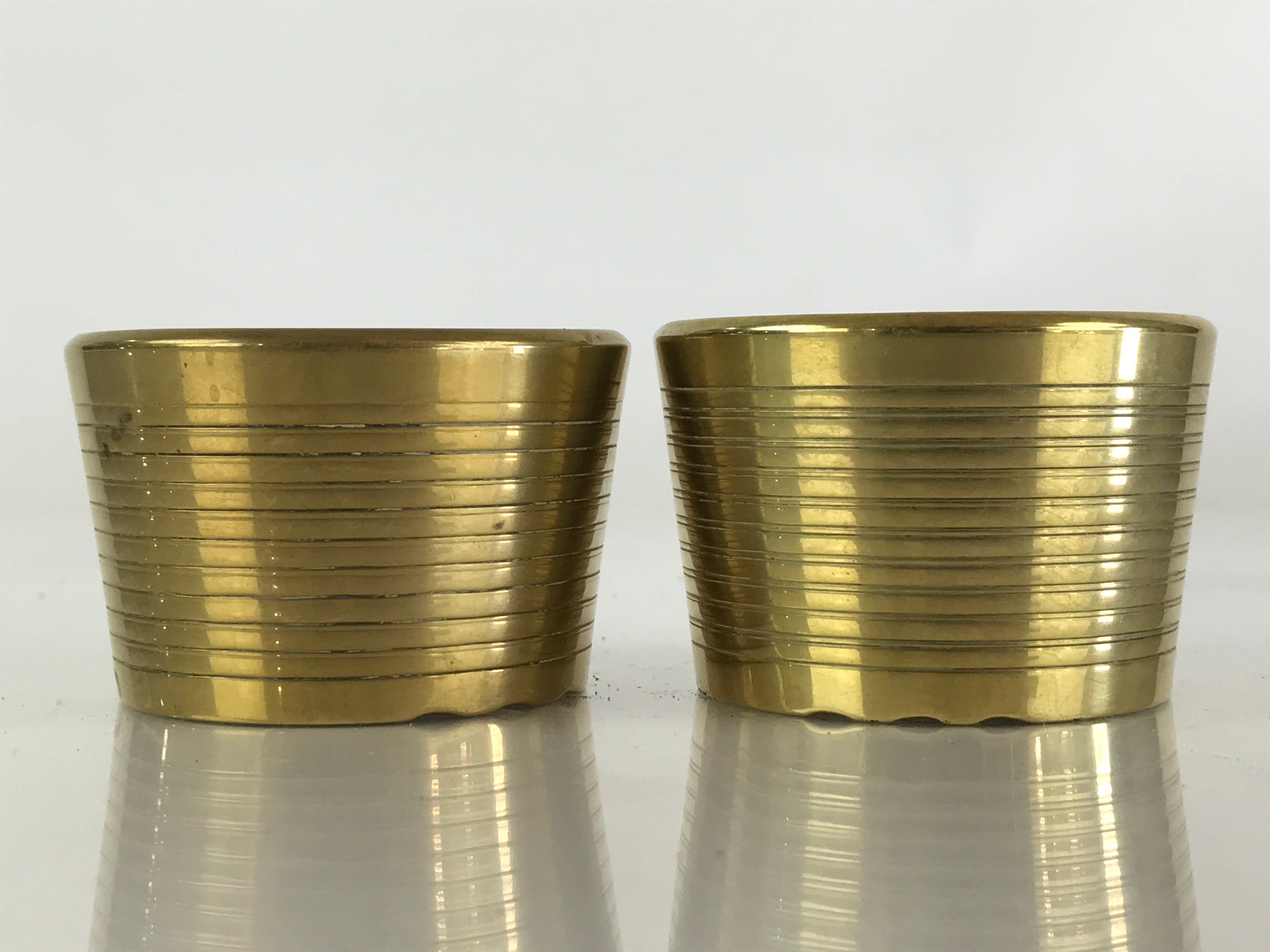 Japanese Buddhist Altar Fitting Brass 2pc Incense Burner Vtg Koro Gold Cup BU832