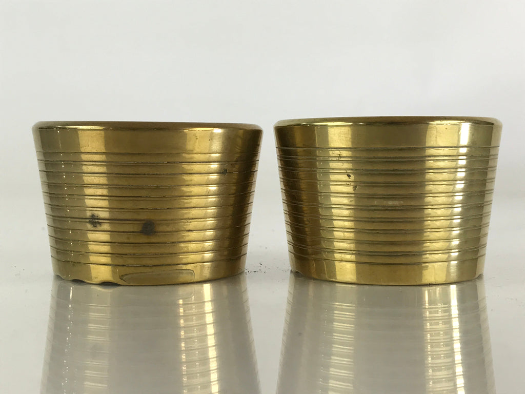 Japanese Buddhist Altar Fitting Brass 2pc Incense Burner Vtg Koro Gold Cup BU832