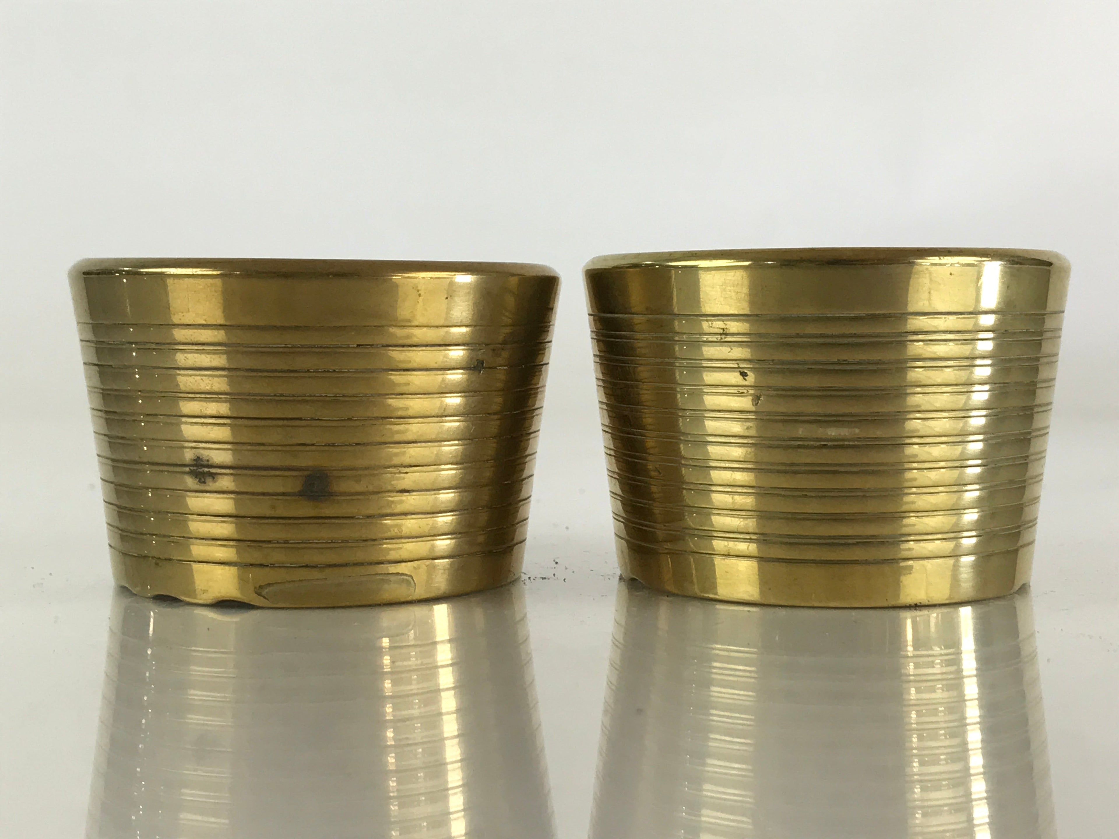 Japanese Buddhist Altar Fitting Brass 2pc Incense Burner Vtg Koro Gold Cup BU832